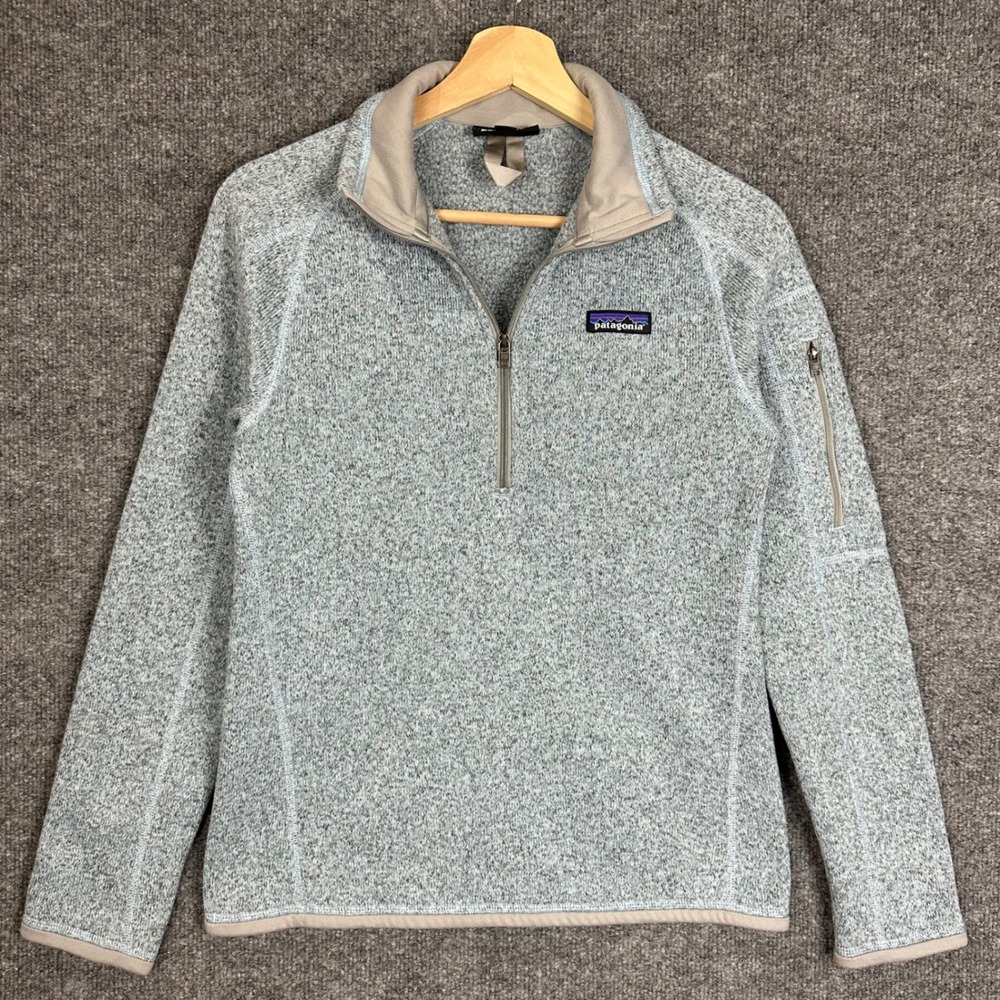 Patagonia Better Sweater 1/4 Zip Pullover Womens Small Blue Fleece
